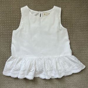 EUC girls Tucker+Tate white sleeveless top size 5